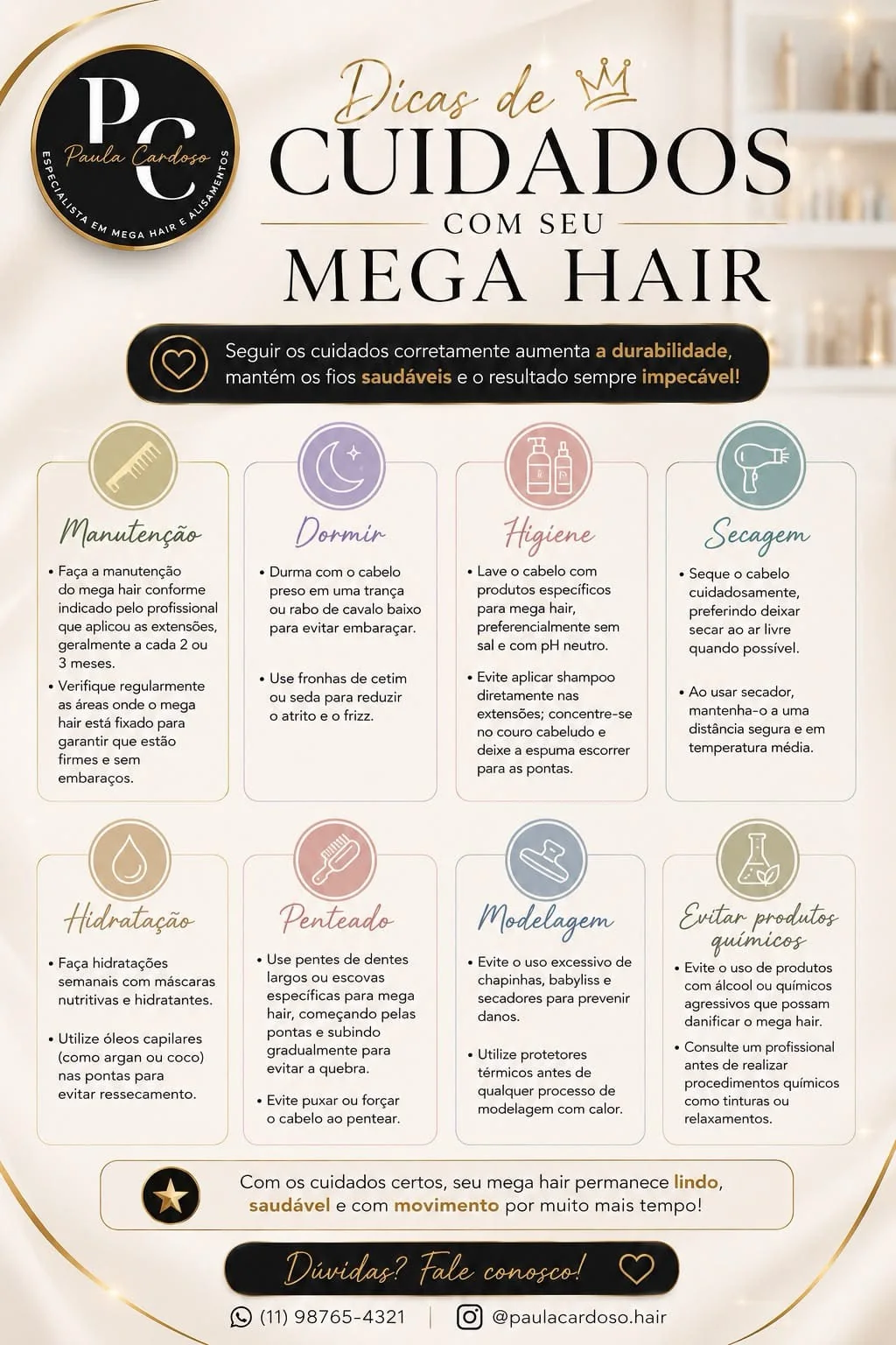 Dicas de cuidados com Mega Hair
